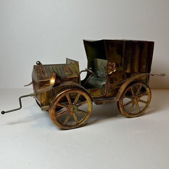 Vintage Berkeley Designs Antique Metal Car Music Box - Tested Works Collectable - Picture 1 of 7